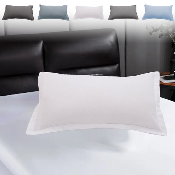 TTJ Solid Color Washed Cotton Pillowcase 18.9x29.1 in Soft Breathable Standard Pillow Cover Quick Dry Hypoallergenic Sleep Pillowcase 5-Color Choice Hotel Quality