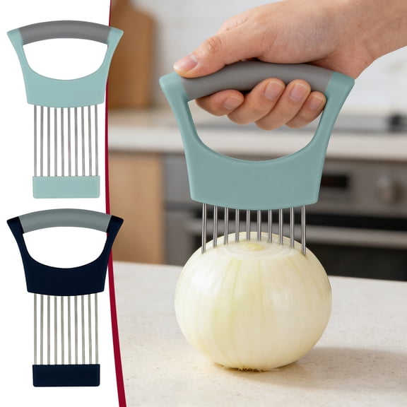 TTJ Stainless Steel Tomato Cutter Slicer Kitchen Tool for Vegetables Fruit Lemon Potato and More Handheld Chopper Accessory for Fast Even Slices for Salads Sandwiches Meal Prep