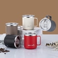 thumbnail image 1 of TTJ Thermal Cup Coffee Tumbler Insulated Stainless Steel Tumbler 400ml Double Wall Vacuum Cup with Push Lid Leak Resistant Coffee Tea Travel Mug for Office Desk and Commute, 1 of 9