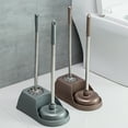 thumbnail image 1 of TTJ Toilet Cleaner Brush Cleaning Tools Toilet Brush Hard Bristles with Base Suction Style Modern Compact Bathroom Bowl Cleaner Long Handle Scrubber for Deep Cleaning and Storage, 1 of 7
