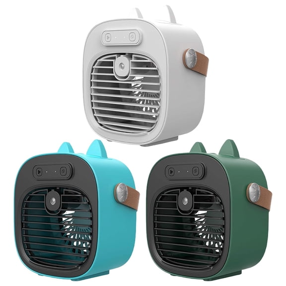 TTJ Travel Fan Portable Fan Portable Mini Air Cooler Desktop Fan With Humidification Quiet USB Powered Small Air Conditioner For Home Office Bedroom Desk Travel