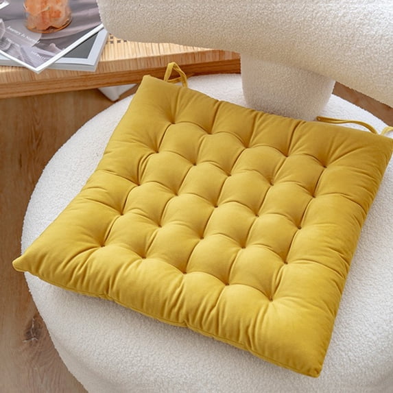 TTJ Velvet Chair Cushion With Lacing Super Soft Breathable Padded Seat Pad Comfortable Reading Room Bedroom Living Room Removable Washable Cover Durable Support, Seat Cushion