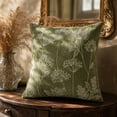 thumbnail image 1 of TTJ Wildflower Embroidery Throw Pillow Covers,18x18 Inch Floral Decorative Cushion Case,Chenille Flower Pillowcase for Farmhouse Rustic Sofa Couch Bed Living Room Home Decor(Green), 1 of 6
