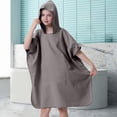 thumbnail image 1 of TTJ Youth Hooded Changing Towel Robe Quick Dry Beach Wrap With Pocket Adjustable Sleeves Surfing Swimming Bath Cover Up Lightweight Travel Pool Towel Robe, 1 of 6