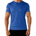 thumbnail image 1 of TKKCS Mens Workout Short Sleeve Shirts- Moisture Wicking Performance Breathable Quick Dry Slim Fit Gym Shirts Blue Size S, 1 of 9