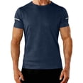 thumbnail image 1 of TKKCS Mens Workout Short Sleeve Shirts- Moisture Wicking Performance Breathable Slim Fit Quick Dry Gym Shirts Navy Size XL, 1 of 9