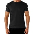 thumbnail image 1 of TKKCS Mens Workout Short Sleeve Shirts- Quick Dry Slim Fit Performance Breathable Moisture Wicking Gym Shirts Black Size 2XL, 1 of 9