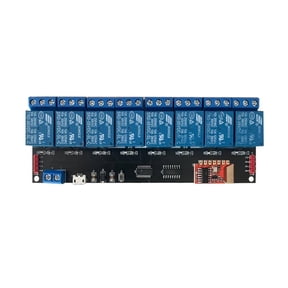 TTL 8-Channel Serial Relay Module,DC5V 120ma TTL 8-channel Serial Port Relay Module,RF Control Support Self-locking Interlocking Point-and-trip Mode Relay Board,128x48x16mm