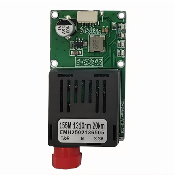 TTL Optical Transmitter Module for-Drone RX/TX/AV/VCC/GND Interface 20KM TTL to Fiber Optical Module Terminal Equipment
