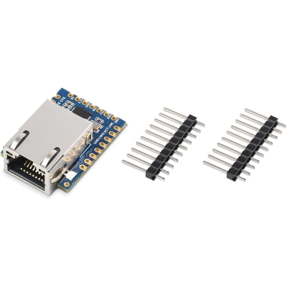 TTL UART to Ethernet Mini Module, Castellated Holes with Immersion Gold Design, Highly Integrated Packaging