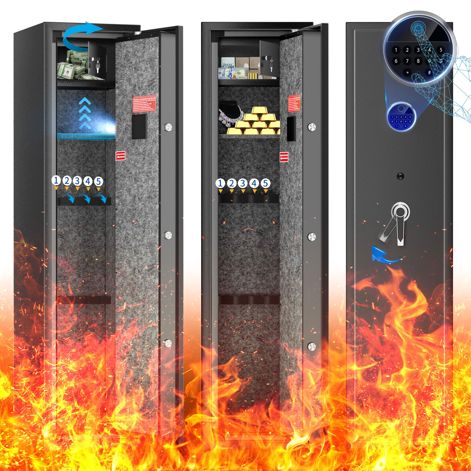 StackOn FS24MGC 24Gun Fire Resistant Safe with Combination Lock