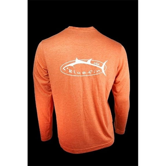 TTLOGO-COR-LS-S Technical Shirt Long Sleeve Design Logo, Coral - Small