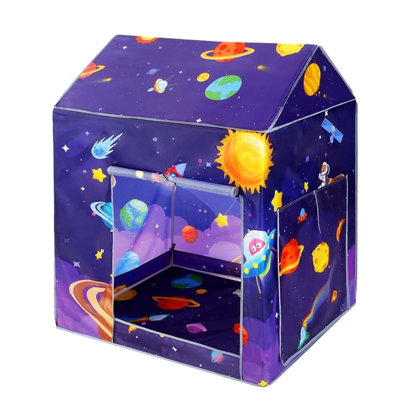 TTLOJ Gift for Christmas Universe Space Style Play Tents for Boys Girls, Playhouse Castle Toy for Toddler Play House, Teepee Tent Indoor Outdoor