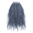 thumbnail image 1 of TTOLVZTGSE Women's Pleated Mini Skirt Lace High Waisted Ruffles Short Skirts Blue XL(XL), 1 of 3