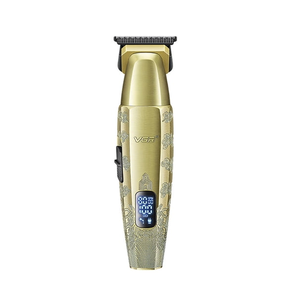 TTOOGO Cordless Hair Trimmer, T-Blade Beard Trimmer with LED Display, 8000 RPM Motor, Titanium Coated Blade, USB Rechargeable Metal Hair Clipper for Barber and Home Grooming