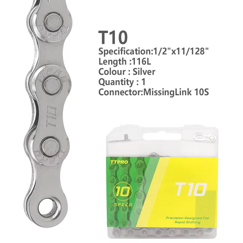 TTPRO MTB Road Bike Chain 8/9/10/11/12 Speed 116L/126L Quick-link ...