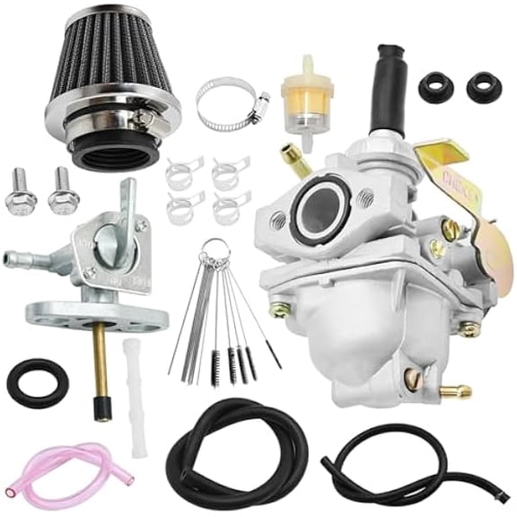 TTR90 Carburetor Replacement for Yamaha TTR 90 2000-2003 TTR90E 2003-2005 with Fuel Switch Valve Petcock, Replacement for TTR 90 125 225 230 250, Replaces 5HN-14101-00-00 5HN-14101-10-00