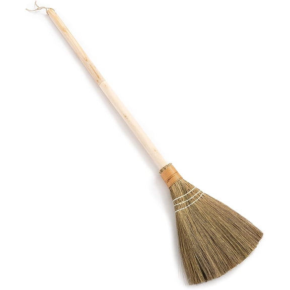 TTS Handmade Whisk Sweeping Broom - Vietnamese Straw Soft Broom for Indoor or Outdoor Sweeping - 9.45" Width, 39.37" Length