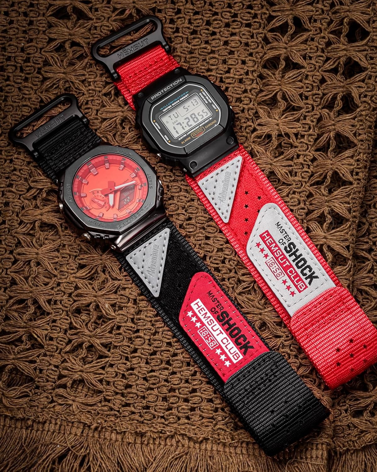 TTTYBA-18mm Hook And Loop Watch Band Strap for Casio F-91W AE-1000W AE ...