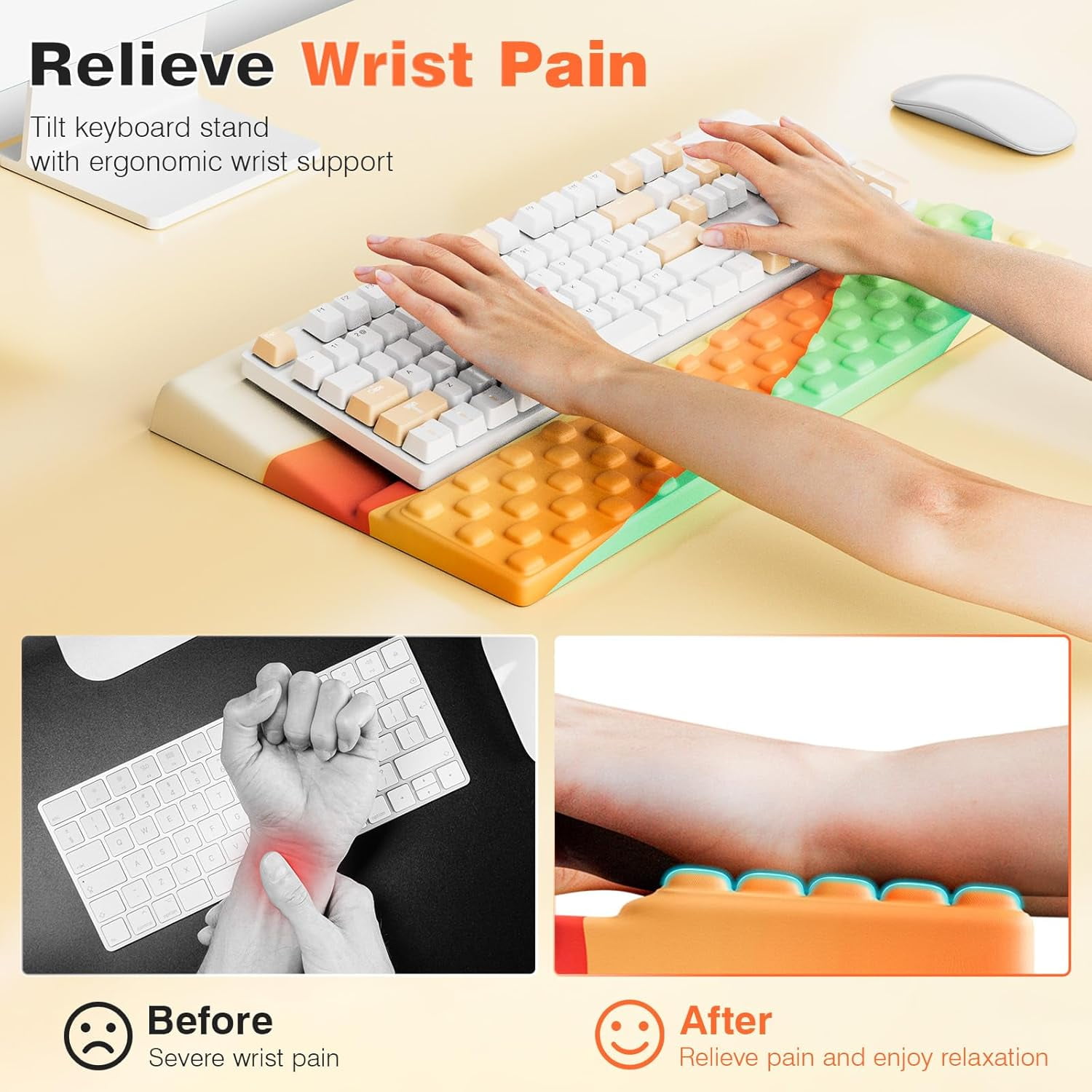 TTTYBA-Keyboard Wrist Rest Comfortable Ergonomic Keyboard Stand Riser ...