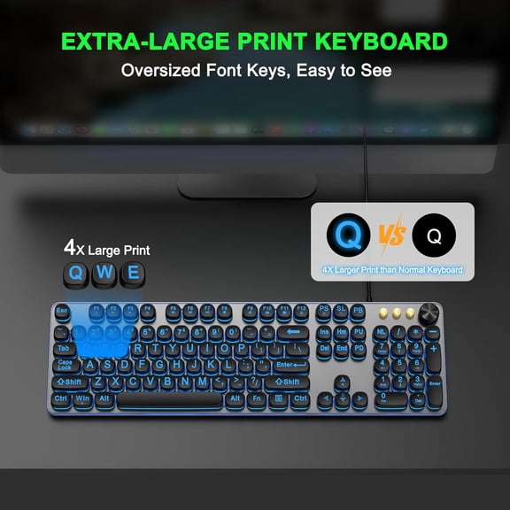Large Key Keyboard