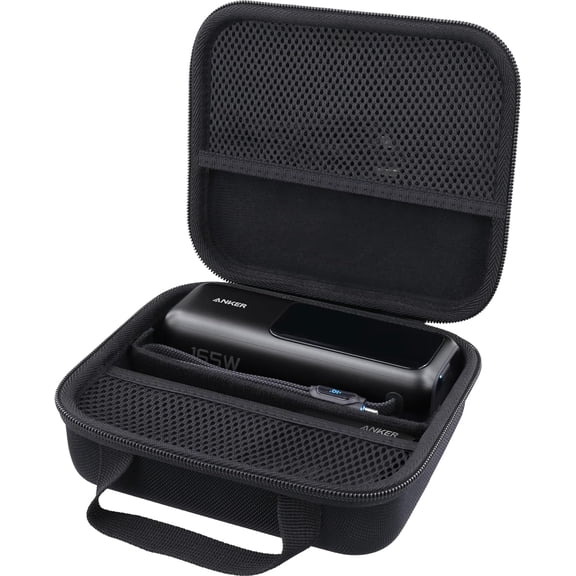 TTTYBA-for Anker 25,000mAh 165W / Prime 26,250mAh Power Bank and Laptop 140W USB-C Charger, Hard Travel Case Compatible with 25K Power Bank A1695, Case Only (Black Case)