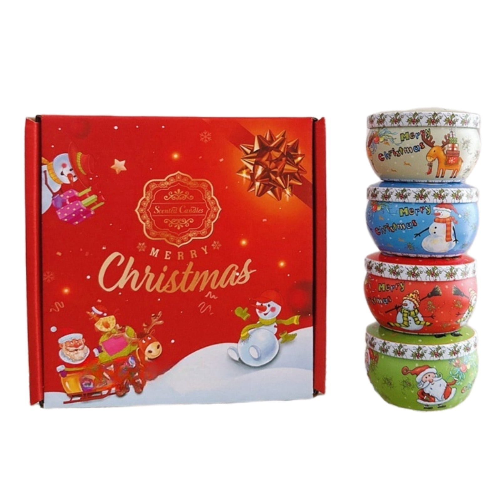 TTUHYWXI 4 Pack Scented CAndles Gifts Set For Women, Soy Wax Portable ...
