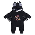 thumbnail image 1 of TTUHYWXI Baby Boy Halloween Costumes Infant Bat Long Sleeve Hoodie Romper Overall Baby boy Halloween Outfits (Dark Purple,3-6 Months), 1 of 7