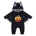 thumbnail image 1 of TTUHYWXI Baby Boy Halloween Costumes Infant Bat Long Sleeve Hoodie Romper Overall Baby boy Halloween Outfits (Yellow,0-3 Months), 1 of 7