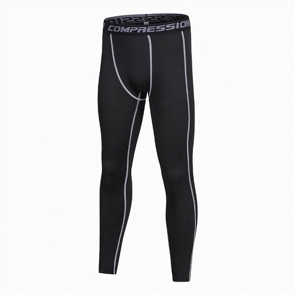 TTUHYWXI Boys Compression Pants, Youth Athletic Leggings for Basketball Football Running, Quick Dry Spandex Sports Tights (Grey,4-5 Years)