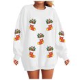 thumbnail image 1 of TTUHYWXI Christmas Sweatshirts Women Sequin Christmas Shirts Sparkly Xmas Graphic Long Sleeve Crewneck Pullover Tops (White, L), 1 of 8
