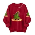 thumbnail image 1 of TTUHYWXI Christmas Sweatshirts for Women Christmas Cat Sweater Xmas Long Sleeve Shirts Holiday Crewneck Pullover Tops (Red, L), 1 of 7