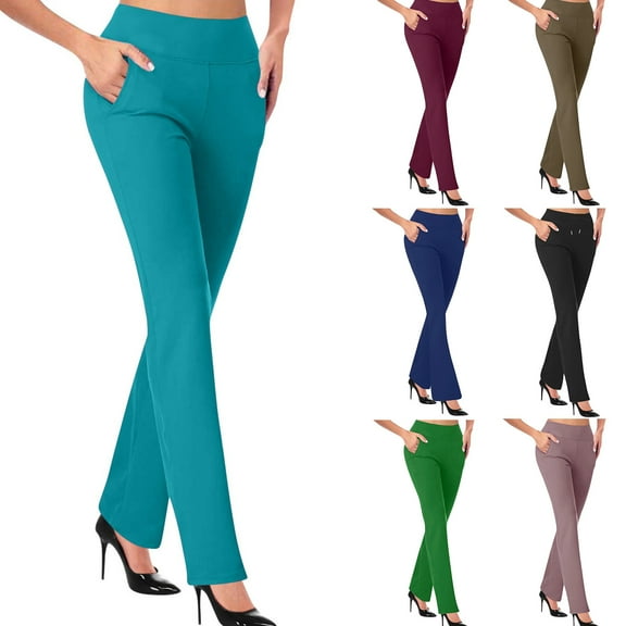 TTUHYWXI Formal Dress Pants for Women High Waist Slim Fit Suit Pants Trousers Dressy Casual Business Work Pant Slacks (Light Blue, XL)