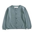thumbnail image 1 of TTUHYWXI Girls Cardigan Kids School Uniform Sweater Cotton Knit Girls Sweaters Button Crewneck Toddler Cardigans (AG,2-3 Years), 1 of 5