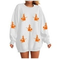 thumbnail image 1 of TTUHYWXI Halloween Sweatshirts for Women Cute Ghost Graphic Pullver Tops Crewneck Long Sleeve Oversized Sweaters (White, S), 1 of 6