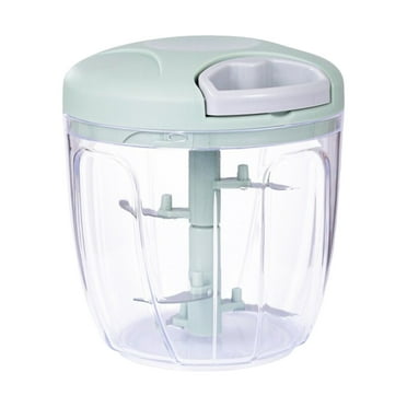 TTUHYWXI Manual Food Processor Vegetable Chopper, Portable Hand Pull String Garlic Mincer Onion Cutter for Veggies, Ginger, Fruits, Nuts, Herbs,Green One Size