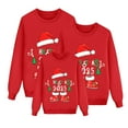 thumbnail image 1 of TTUHYWXI Matching Family Christmas Sweatshirts, Xmas Ugly Funny Jumper Long Sleeve Holiday Pullover Tops for Mom Dad Clothes (Red-Mom, XXL), 1 of 5