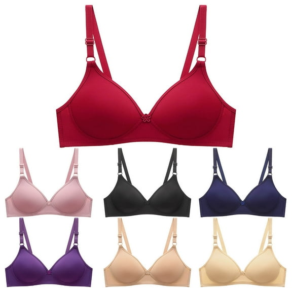 TTUHYWXI No Underwire Push Up Bras for Women Full Coverage Seamless Wireless Bras Non Padded Comfort Wire-Free Minimizer Bra (Black, XXL)