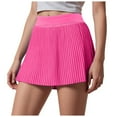 thumbnail image 1 of TTUHYWXI Pleated Tennis Skirt High Waisted Golf Skirts with Shorts Pockets Casual Workout Athletic Skorts for Woman (Hot Pink, XXL), 1 of 4