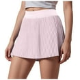 thumbnail image 1 of TTUHYWXI Pleated Tennis Skirt High Waisted Golf Skirts with Shorts Pockets Casual Workout Athletic Skorts for Woman (Pink2, 3XL), 1 of 4