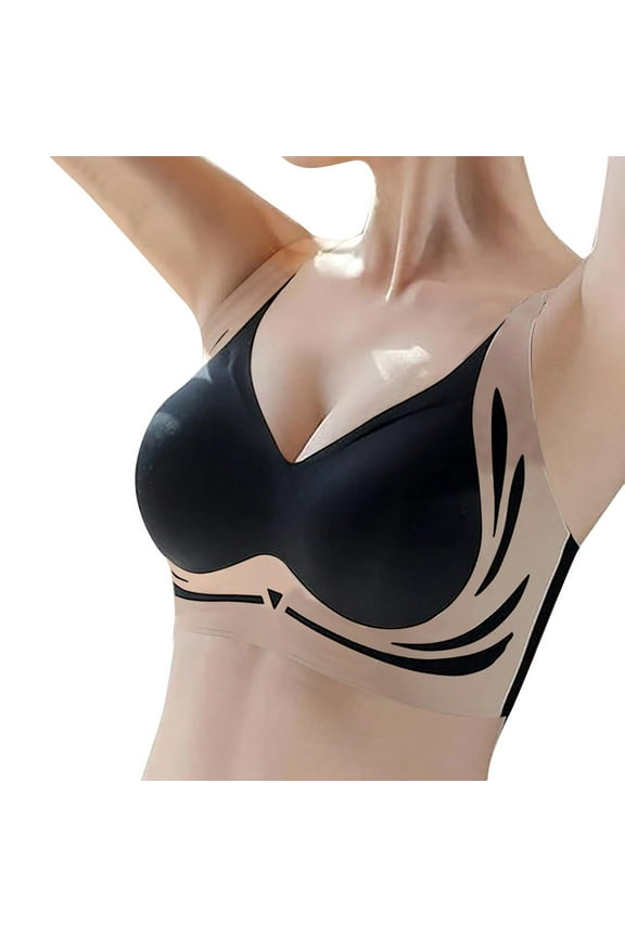 Bloom Miss Bras for Women, Bloommiss Lushfitting Powerful Push-Up Bra (Black, XL)