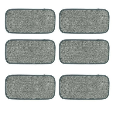 TTUHYWXI Reusable Mop Pads Compatible (6 Pack) - Microfiber Mop Refill for Wet Mopping Cloths - Hardwood Floor Cleaning Spray Mop Pads Reusable Replacements,Grey One Size