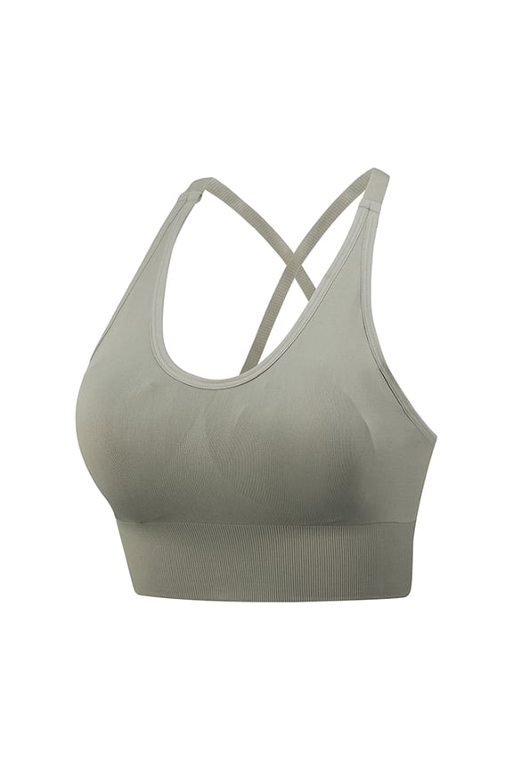 Seamless Bras for Women Wirefree Full Coverage Padded Bra Criss-Cross Back Smoothing Bra Comfort Sleep Bralettes (Green, XXL)