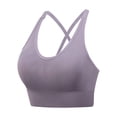 thumbnail image 1 of TTUHYWXI Seamless Bras for Women Wirefree Full Coverage Padded Bra Criss-Cross Back Smoothing Bra Comfort Sleep Bralettes (Purple, XXL), 1 of 3