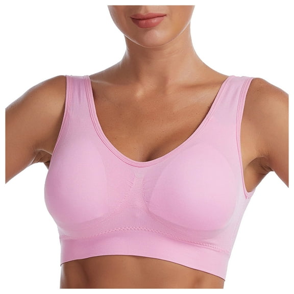 TTUHYWXI Seamless Comfort Bras for Women | Wireless Push Up Sports Bra | Soft, Breathable, Supportive Fit (Pink,70/32D-80/36B)