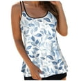 thumbnail image 1 of TTUHYWXI Tankini Swimsuits for Women Full Coverage Tank Top Swim Suit Vintage Floral Print Tummy Control Bathing Suits (Light Blue, XXL), 1 of 6