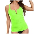 thumbnail image 1 of TTUHYWXI Tankini Tops for Women Swimwear Top Only Tummy Control Bathing Suit Top No Bottom (Green, S), 1 of 9