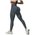 thumbnail image 1 of TTUHYWXI Womans Leggings Seamless Butt Lifting Train Control Anti Cellulite Compression Leggings (Dark Gray,M), 1 of 7