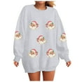 thumbnail image 1 of TTUHYWXI Women Sparkle Sequin Christmas Sweatshirt Santa Graphic Crewneck Sweater Long Sleeve Xmas Pullover Tops (Light Gray, S), 1 of 8