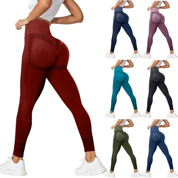 TTUHYWXI Women's 3D Compression Anti Cellulite Leggings, High Waist Seamless Push Up Sculpting Opaque Yoga Pants for Gym Workout Sport (Dark Blue, L)